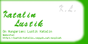katalin lustik business card